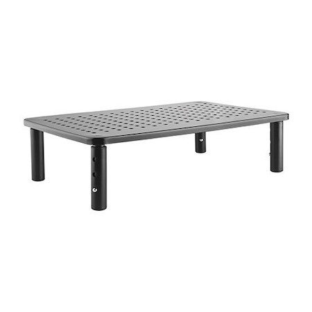 Brateck Height Adjustable Steel Monitor/Laptop Stand (370X235X120MM) Fit Screen Size 13'-32' Weight CapacityUp To 20KG- Black