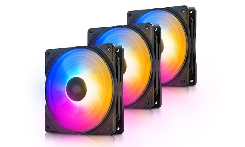 DeepCool RF120 FS (3-Pack) Led Fan 120MM Preset Purple/Blue/Orange Led Combination