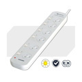 Generic Sansai 6 Way Powerboard 6 Outlet 10A 240V Individually Switched 3 Extra Spaced Sockets 1M Length
