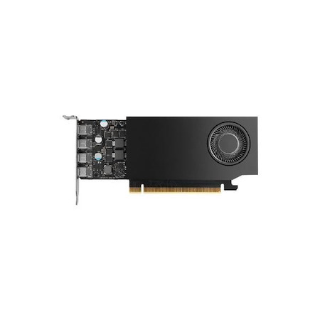 Nvidia RTX A1000, 8GB, GDDR6 128-Bit, 192GB/s, PCIe 4.0 X8, Single Slot, 4X Mini DisplayPort 1.4A, 50W, Ampere