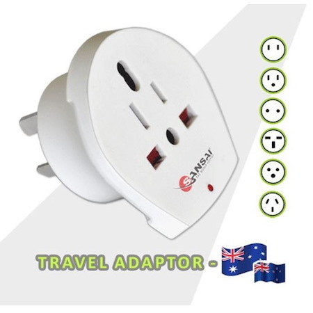 Generic Sansai Travel Adaptor STV-018 For 240V Equipment From Britain Usa Europe Japan China Singapore Korea & Italy To Use In Australia & NZ Hot Sealed Packl