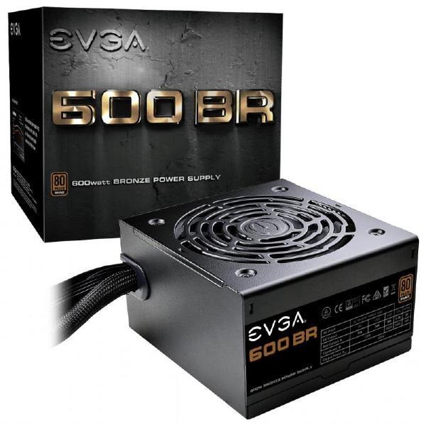 Evga 600 BR 600W Power Supply, 80 Plus Bronze, Non-Modular, 1X Eps, 2X Pci-E, 6X Sata, 3X Molex, DC To DC Converter