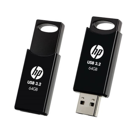 PNY Technologies HP 712B 64GB Usb 3.2 Flash Drive Memory Stick Thump Key External Storage Capless Sliding Design Compatible With Windows 10 11 Mac (>16GB/32GB)