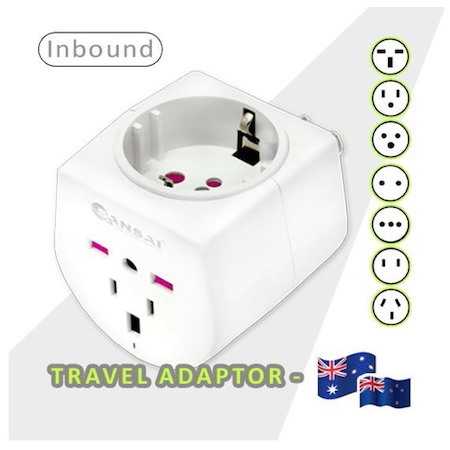 Generic Sansai Universal Travel Adaptor 10A 240V 2400W 50Hz Compatible For UK/USA/China/Japan/Italy And More Other Countries Travel In Australia & New Zealand