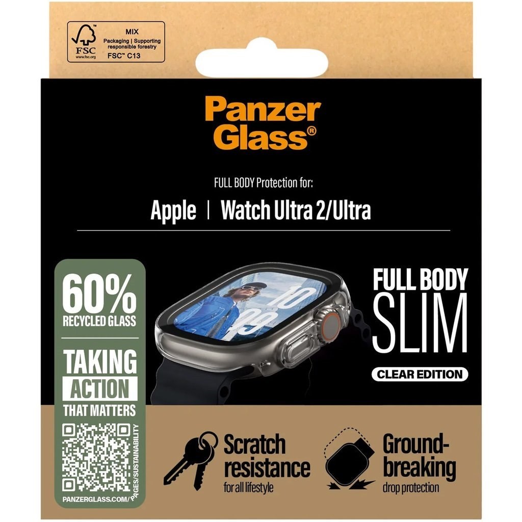 PanzerGlass Snappie Polyethyleentereftalaat (PET) Schermbescherming voor Apple - Transparant - 1 Stuk