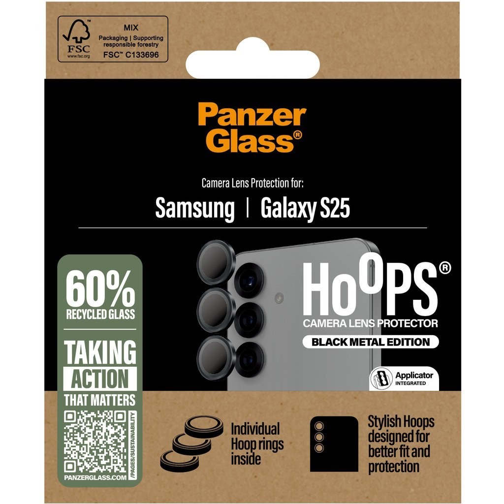 PanzerGlass Hoops Cameralensbeschermer - Zwart