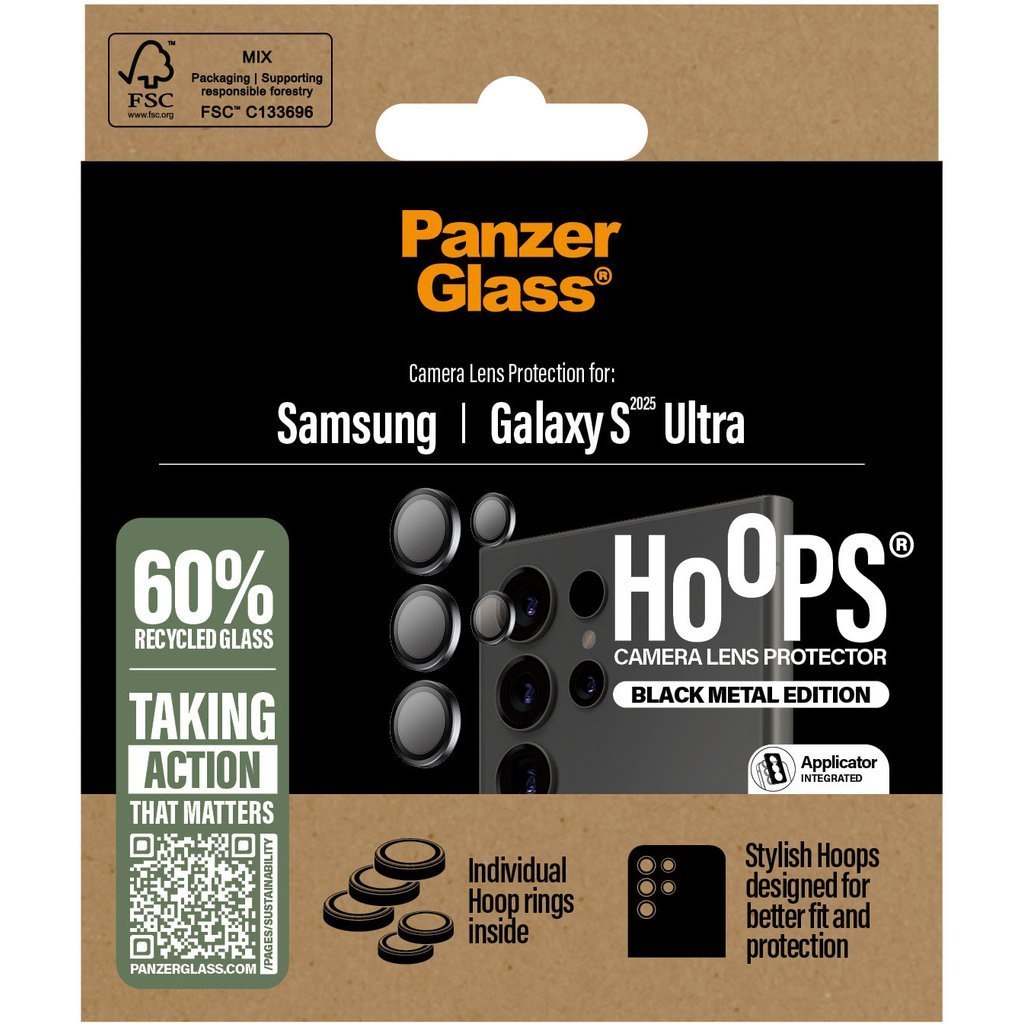 PanzerGlass Hoops Cameralensbeschermer - Zwart