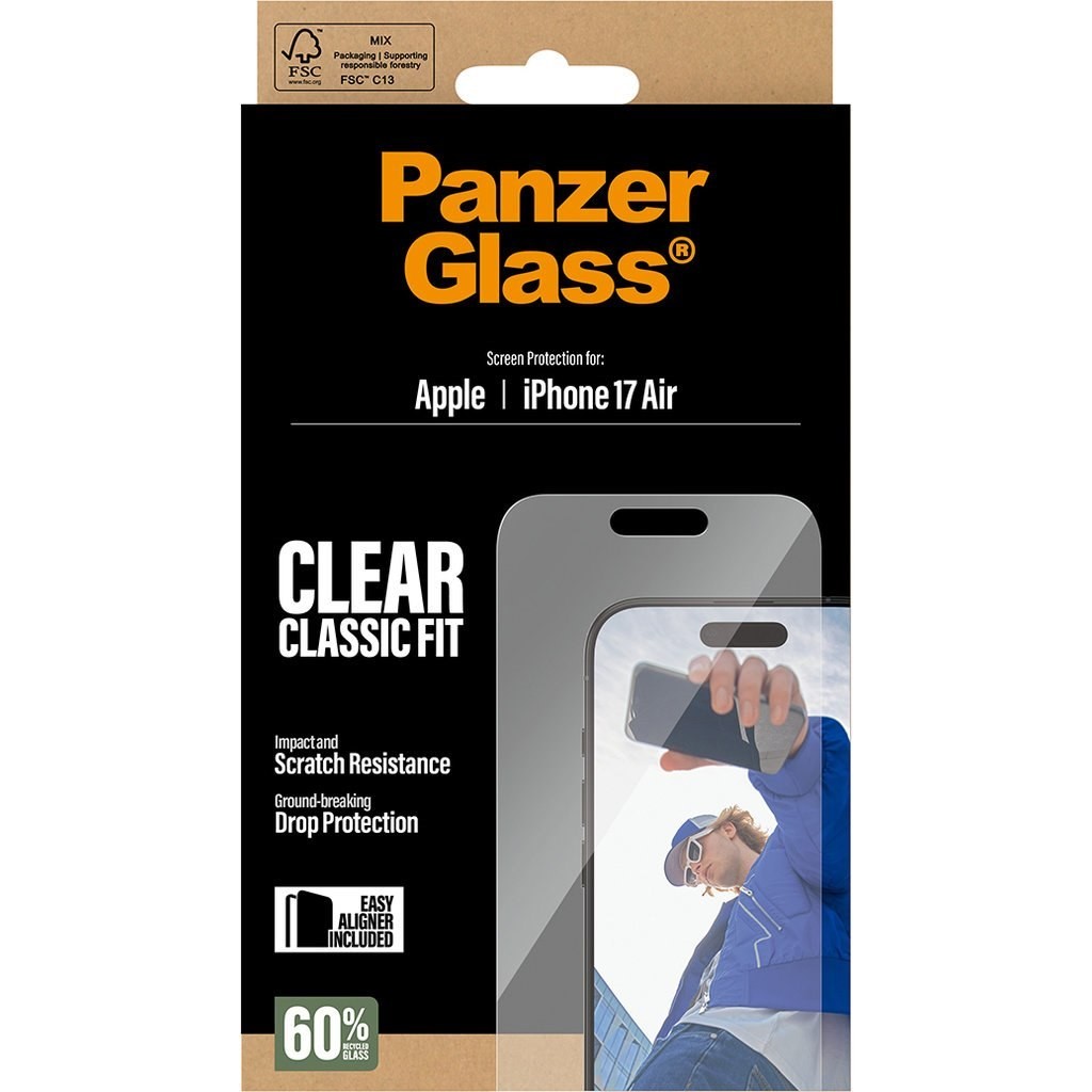 PanzerGlass Classic Fit Schermbescherming voor Apple iPhone 17 Air - Transparant
