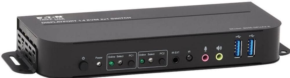 Eaton Tripp Lite Series DisplayPort Usb KVM Switch 2-Port 4K 60Hz HDR DP 1.4 Usb Cables - KVM Audio Usb Switch