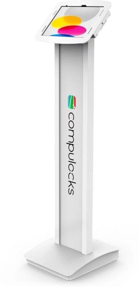Compulocks iPad 10TH-11TH (A16) Gen Space Enclosure Brandable Floor Stand White - Bevestigingskit (Stand, Behuizing)
