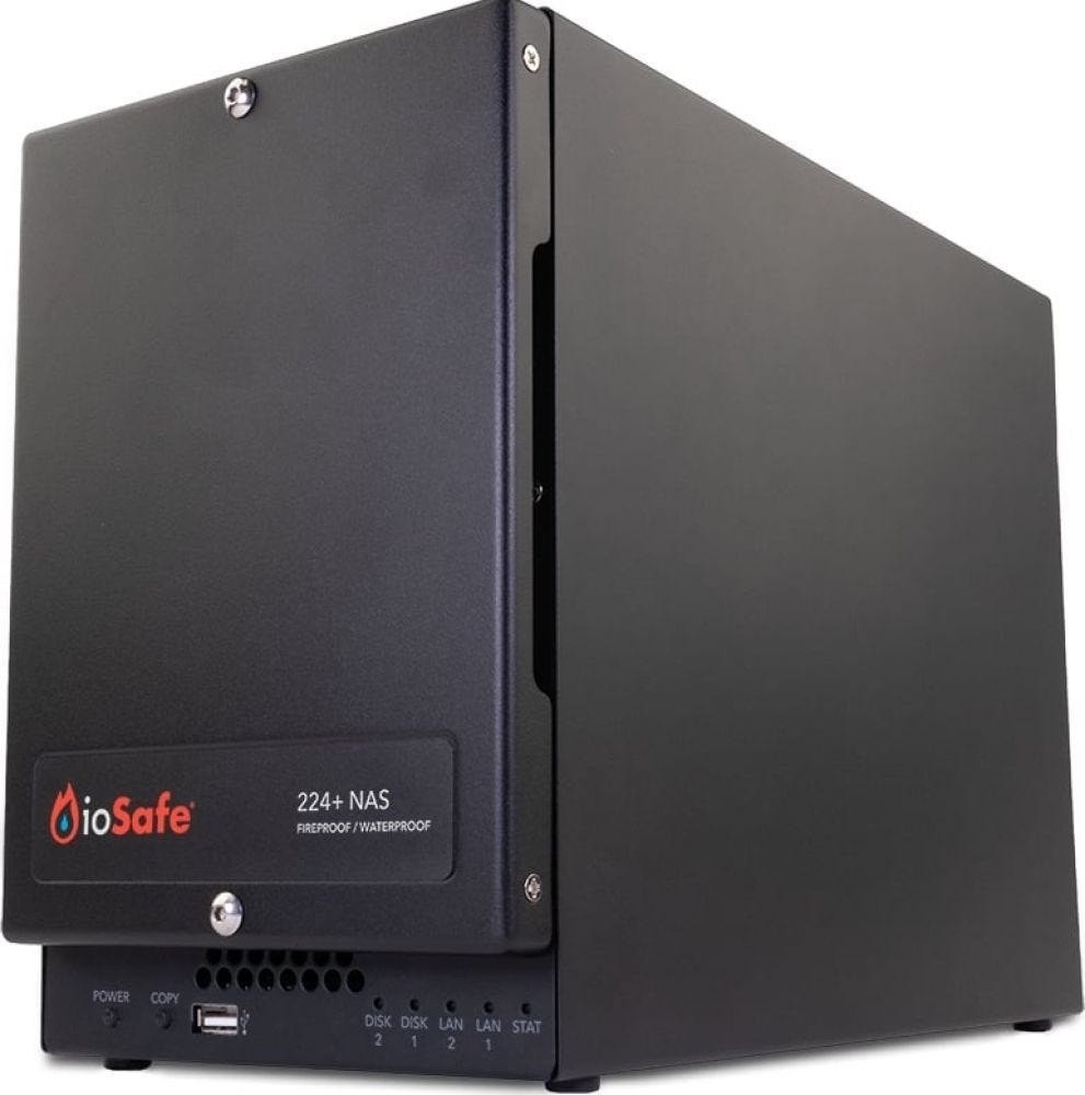 IoSafe 224+ Nas HDD 4TB (2TBx2), 2YR DRS, Eu+Uk