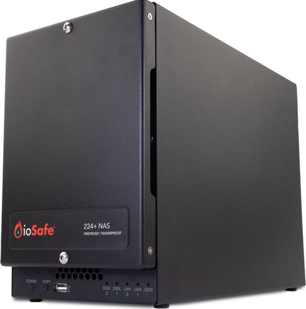 IoSafe 224+ Nas HDD 24TB(12TBx2),mem 6GB(2GB+4GB),2YR Drs,Eu