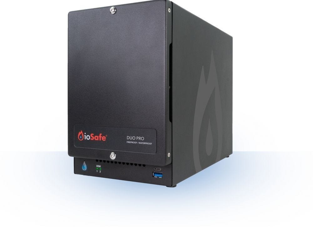 IoSafe Duo Pro (2Bay Das) 16TB (8TBX2) Eu+Uk Plugs, 5YR DRS