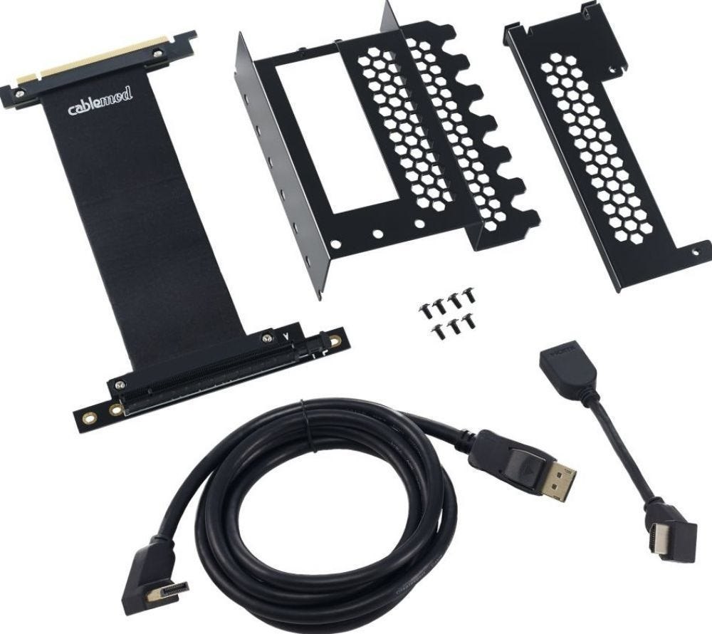 CableMod Vertical PCI-e Bracket – Hdmi + DisplayPort – Zwart