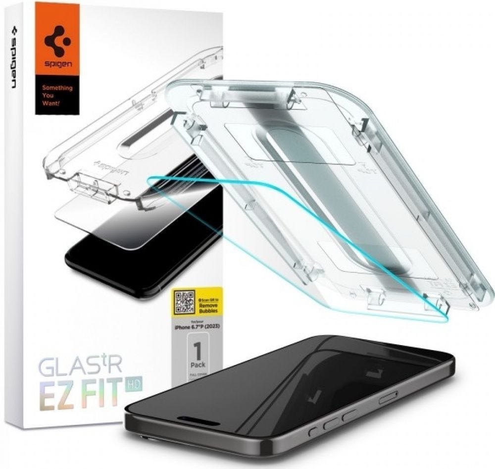 Spigen GLAS.tR Ez Fit - Schermbeschermer Voor Mobiele Telefoon