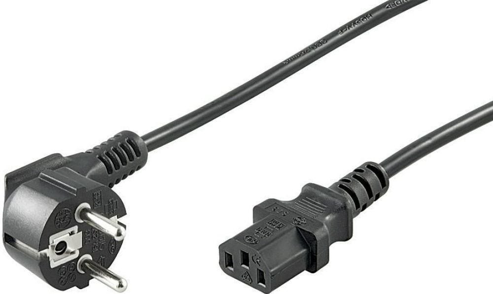 Microconnect Power Cord Cee 7/7 - C13 10M Angled Schuko, Black, 10A