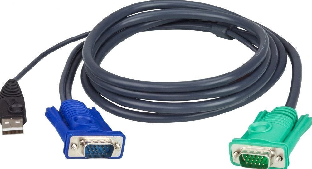 Aten Micro-Lite 2L-5205U - Toetsenbord / Video / Muis (TVM) Kabel