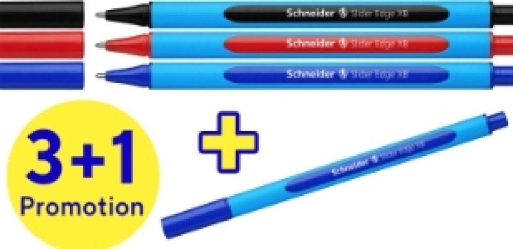Schneider Kugelschreiber Slider Edge XB 4Er Kartonetui