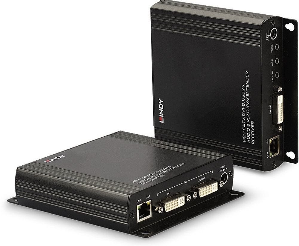 Lindy 140M Cat.6 Dvi-D, Usb, Audio & RS232 KVM Extender