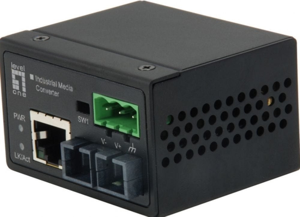 Level One LevelOne Iec-4301 Industrial Fast Ethernet Mini Media Converter - 10/100Mbps RJ-45 Copper To 100Mbp