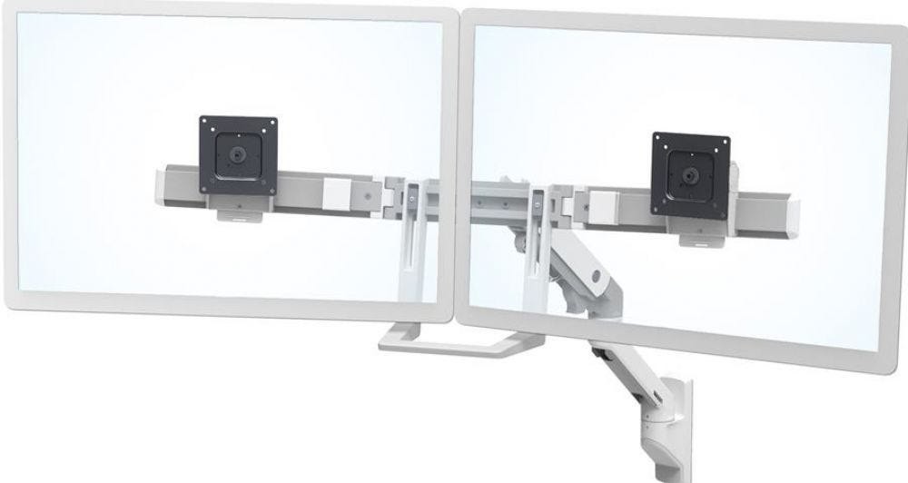 Ergotron HX Dual Monitor Wall Mount Arm - Bevestigingskit (Handgreep, Scharnierarm, Muurbevestiging, 2 Draaiarmen, Montagehardware, Scharnier, Verlengstuk) Voor 2 Monitoren