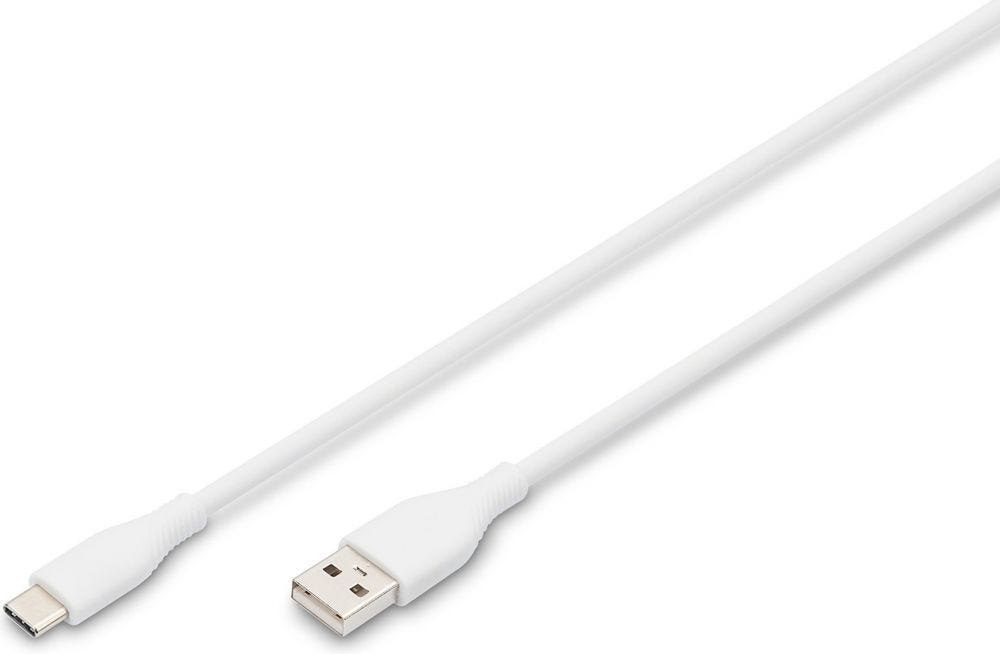 Digitus Usb 2.0 Aansluitkabel Type C -A Silicon St/St 2M W