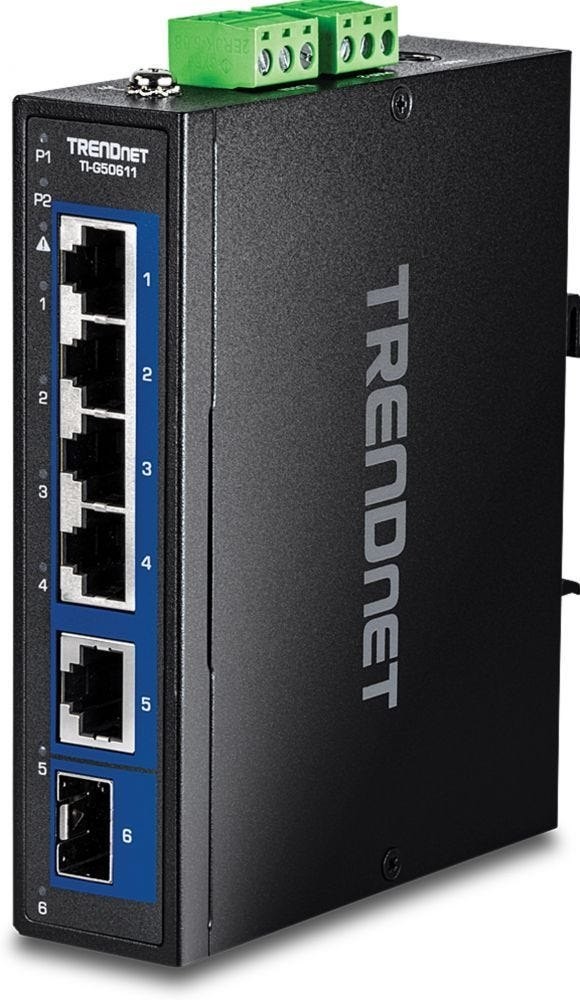 TRENDnet 6-Port Industrial 2.5G DIN-Rail Switch With 10G Ports