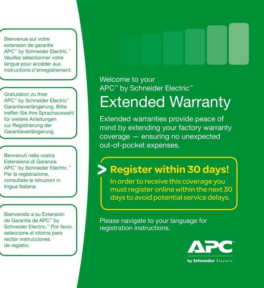 Apc Extended Warranty Service Pack - Uitgebreide Serviceovereenkomst