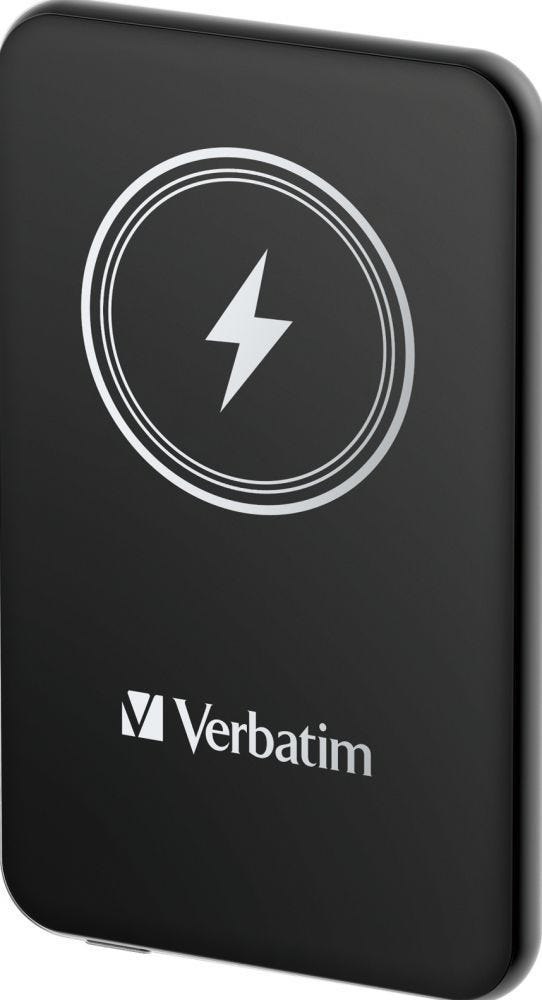 Verbatim Charge 'N' Go Magnetische Draadloze Power Bank 5000mAh Zwart - Draadloze Power Bank