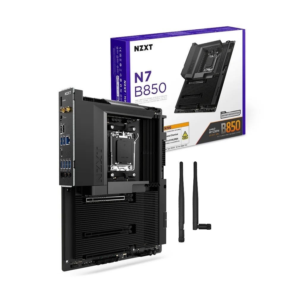 NZXT N7 B850 Zwart - Moederbord