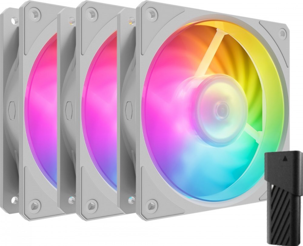 Cooler Master Mobius 120P Argb White Edition 3-Pack - Ventilatorhuis