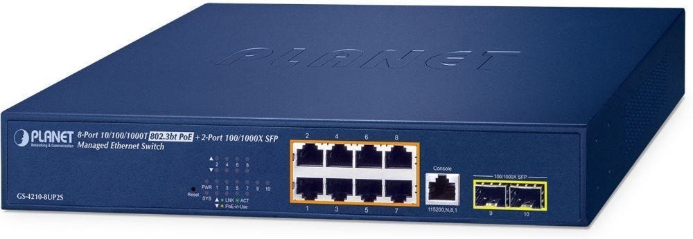 Planet 10/100/1000T 802.3BT 95W PoE