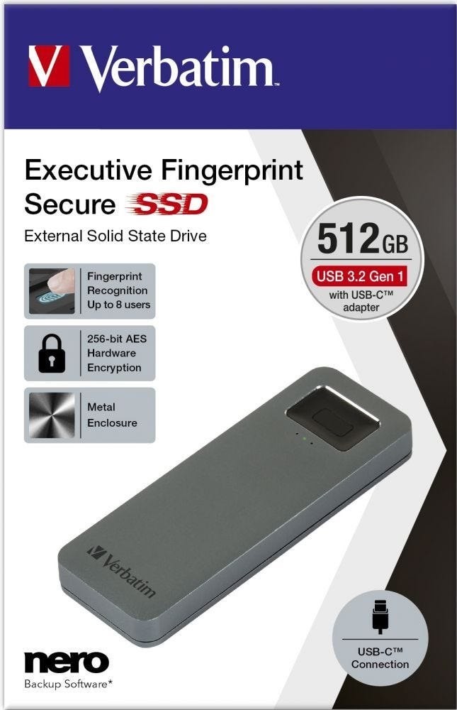 Verbatim Executive Fingerprint Secure 512GB - SSD