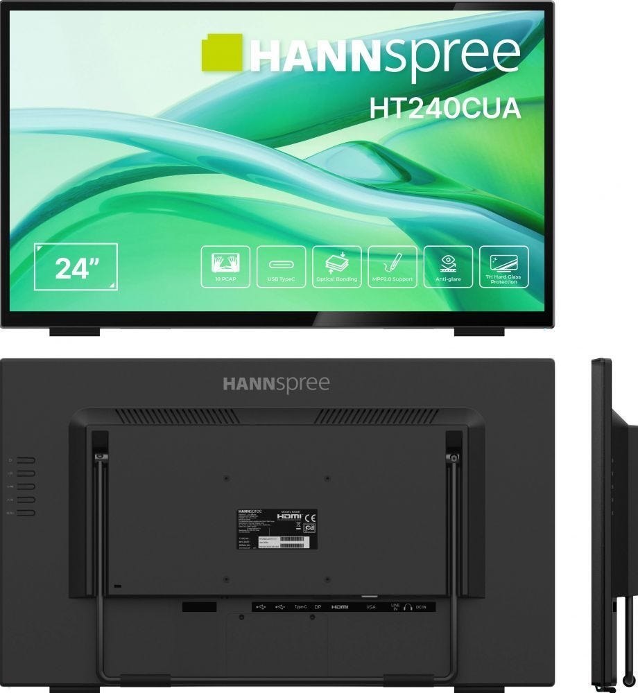 Hannspree 60.4CM (23,8") Ht240cua 16:9 M-Touch Hdmi+Dp+Usbc