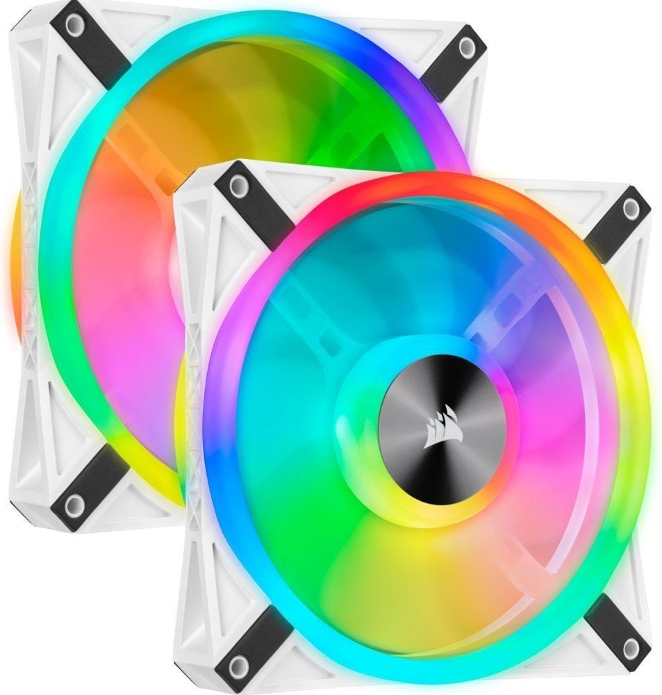 Corsair Icue QL140 RGB PWM White Dual Fan Kit - Ventilatorhuis