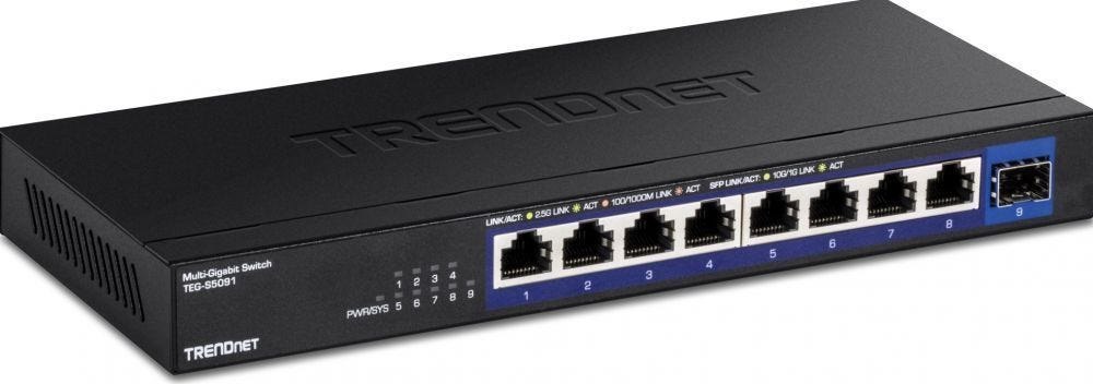 TRENDnet 9-Port 2.5G Unmanaged Switch With 10G SFP+ Port