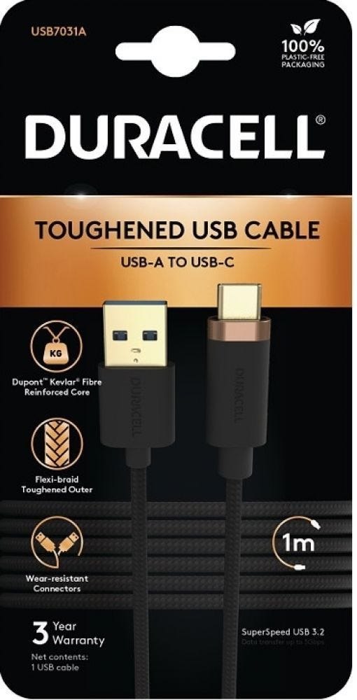 Duracell 1M Usb-A-Usb-C 3.2 Gen1 Braided