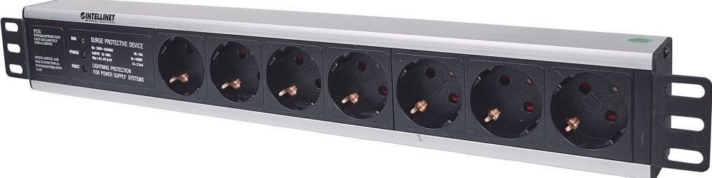 Manhattan Intellinet Stekker Omlijsting 7 Wegs 3M Anschlussk. Zwart.