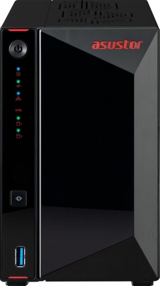 Asustor As5402t – Nimbustor 2 Gen2 Nas – 2 Bay – Intel Celeron N5105 – 4 GB DDR4 – 2× 2,5 GbE – 3× Usb 3.2 Gen2 – Hdmi 2.0B