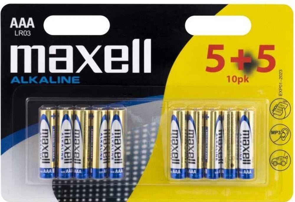 Maxell Batterij Maxell LR03 Alkali Aaa Micro 10Er Blister 1,5V