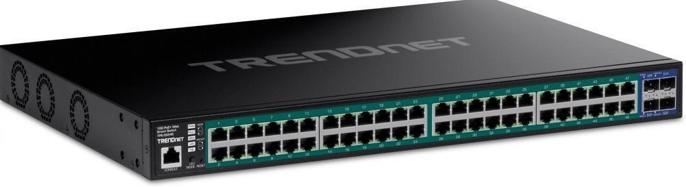 TRENDnet 52-Port Gigabit Web Smart PoE+ Switch W.10G SFP+