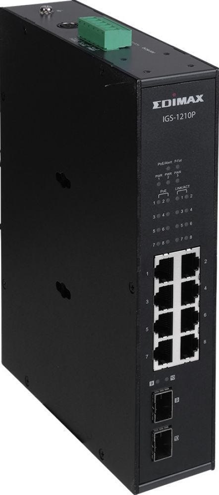 Edimax Switch Edimax Industrial 8-Port Poe GbE + 2 GbE SFP Unmanag.