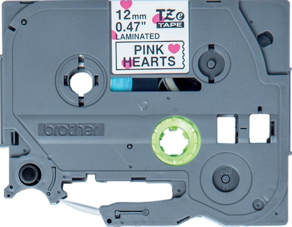 Brother TZe-MPPH31 - Zwart Op Roze Harten