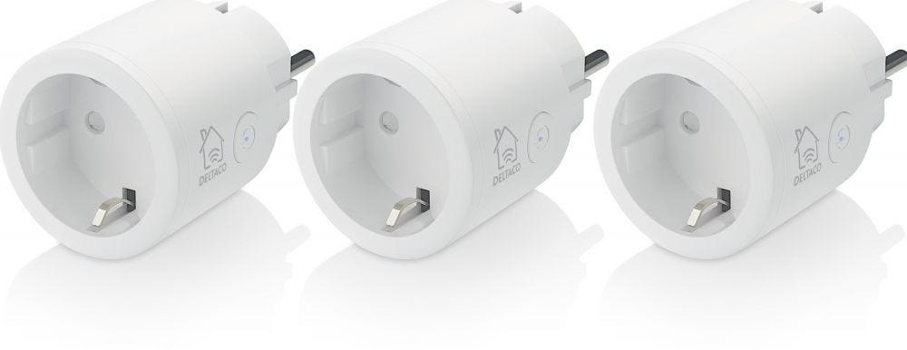 Deltaco Smart Switch WiFi 3-Pack (SH-P01-3P) Is Een Draadloze Schakelaar Die Je Zowel Thuis Als Op Afstand Eenvoudig Aan- Of Uitzet Via Je Telefoon. Smart Switch WiFi 3-Pack (SH-P01-3P) Is Te Gebruike
