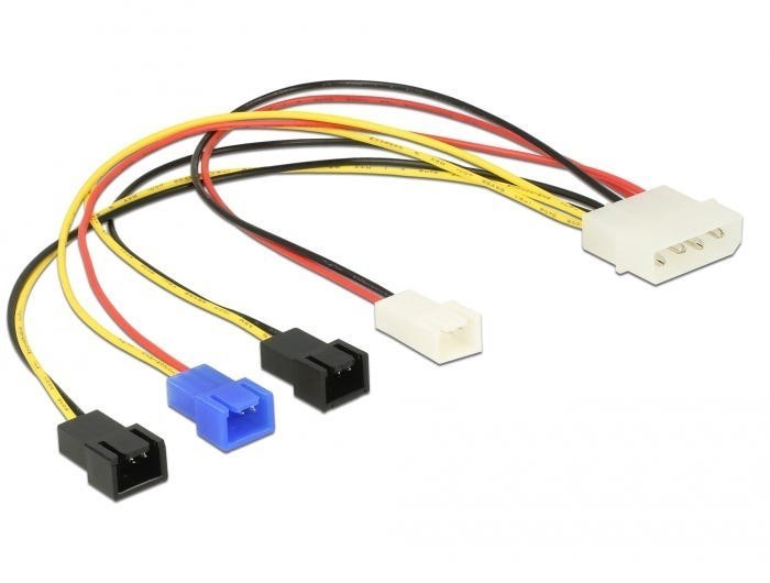 Legrand Delock Stroomkabel Molex 4Pin -> 4X 2Pin Koeler St/St 0.20M