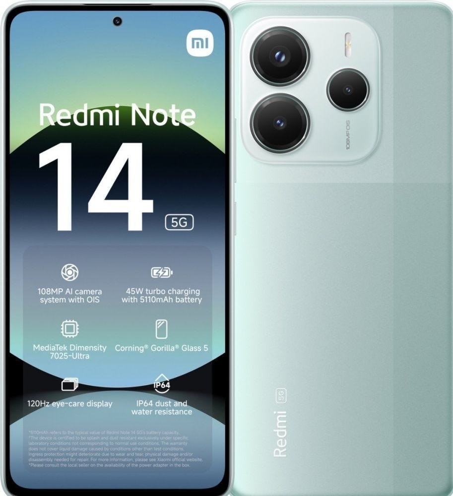 Xiaomi Redmi Note 14 - 256GB Coral Green