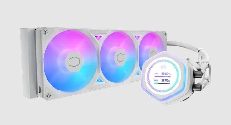 Cooler Master MasterLiquid Atmos Ii LCD 360 White - Vloeistof-Koelsysteem Processor