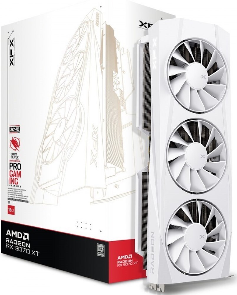 XFX Quicksilver Amd Radeon RX 9070 XT White Gaming Edition - Videokaart