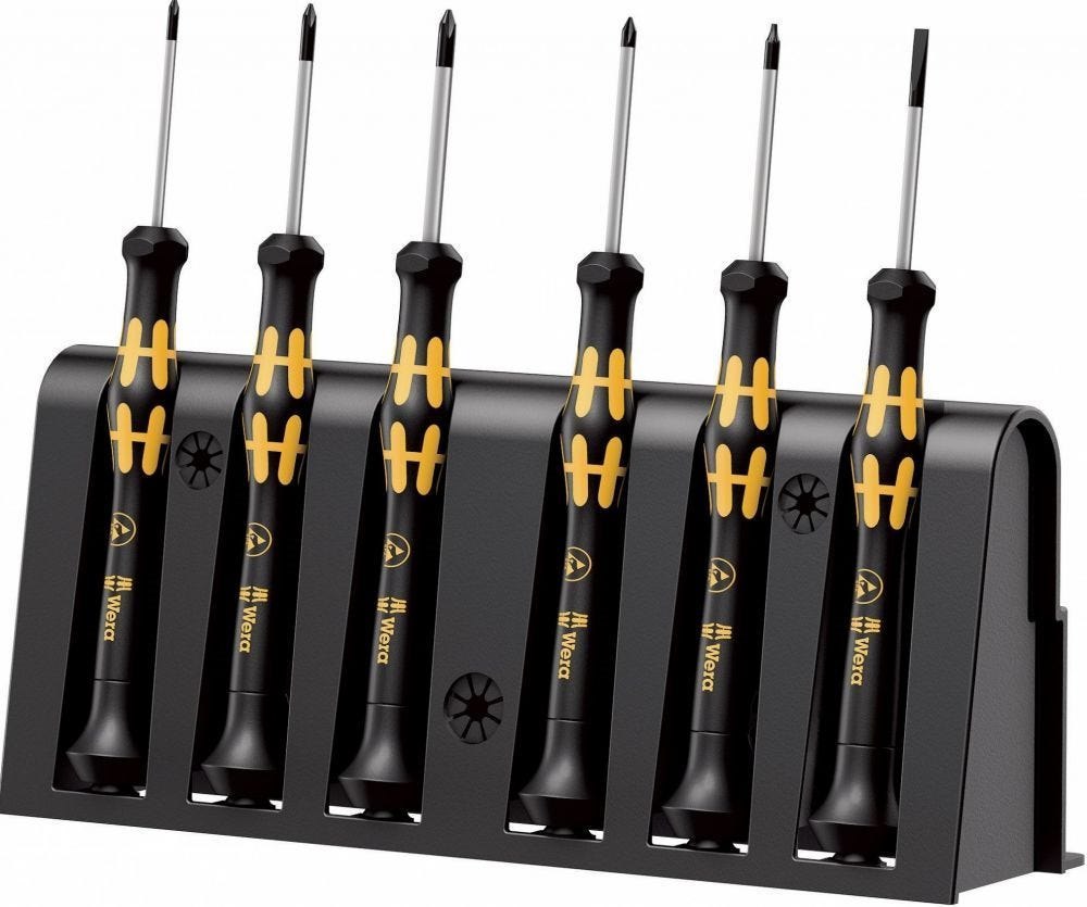 Wera Kraftform Elektroniker Schraubendrehersatz + Rack 6TLG