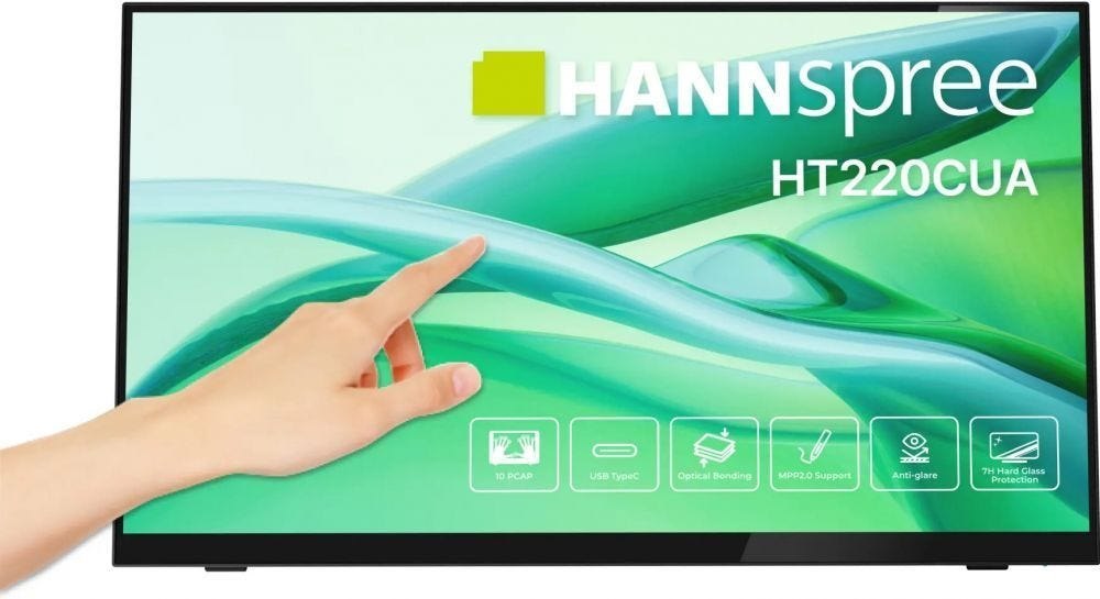 Hannspree 54.6CM (21,5") Ht220cua 16:9 M-Touch Vga+Hdmi+Dp